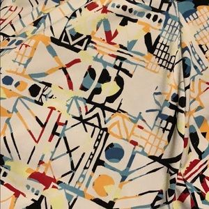 White geometric maxi skirt // LLR